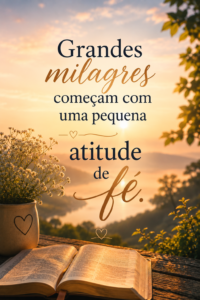 "Grandes milagres começam com uma pequena atitude de fé."