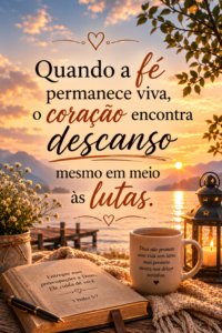 "Quando a fé permanece viva, o coração encontra descanso mesmo em meio às lutas."