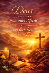 Deus transforma momentos difíceis em oportunidades para fortalecer nossa fé.