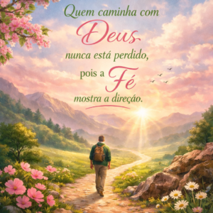 Quem caminha com Deus nunca está perdido, pois a fé mostra a direção.