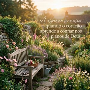 "A esperança nasce quando o coração aprende a confiar nos planos de Deus."