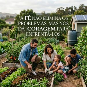 "A fé não elimina os problemas, mas nos dá coragem para enfrentá-los."