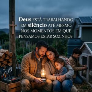 "Deus está trabalhando em silêncio até mesmo nos momentos em que pensamos estar sozinhos."