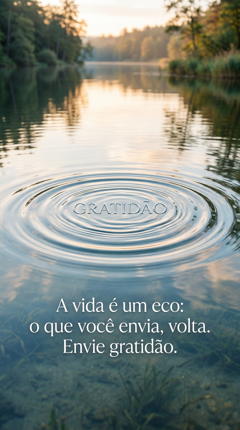 Vida é um eco, enviar gratidão, positividade, lei da atração, reflexão, reciprocidade, bem-viver