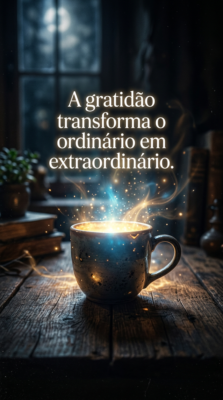 Gratidão transforma, ordinário em extraordinário, magia, percepção, valorização, beleza, inspiração