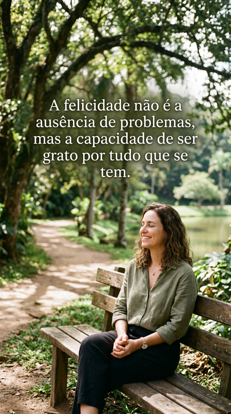 Felicidade gratidão, apreciar o que se tem, contentamento, paz interior, bem-estar, sorriso, natureza, serenidade.