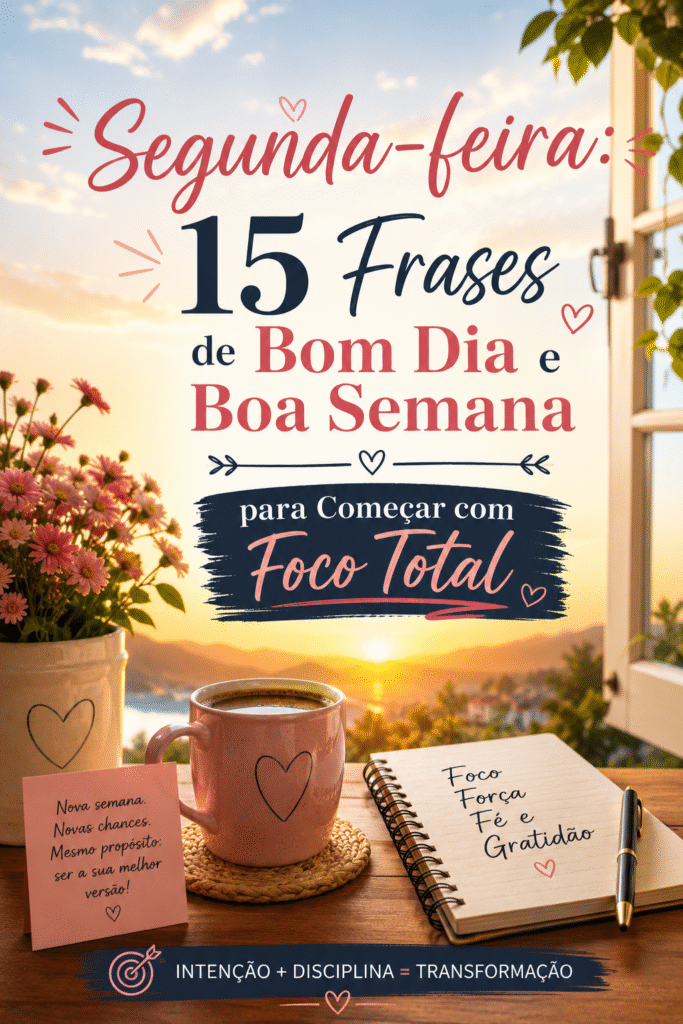 frases de bom dia para começar a semana