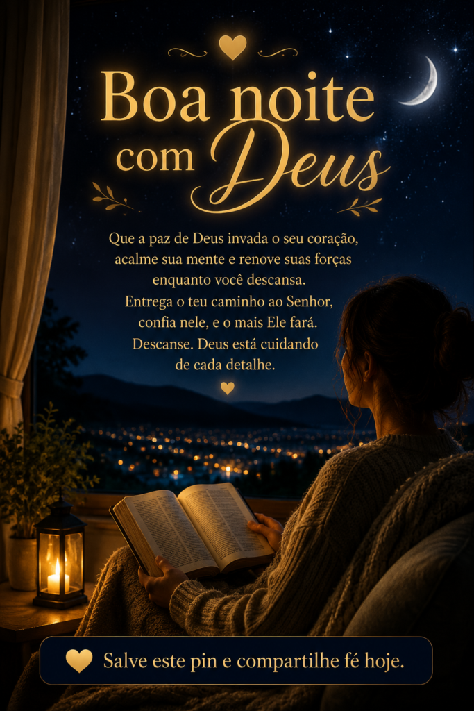 Mensagem de boa noite diferente com frase de reflexão, fé e esperança para compartilhar
