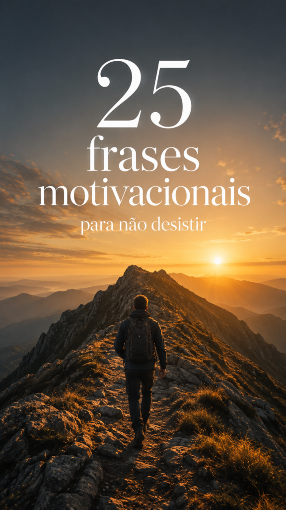 25 FRASES MOTIVACIONAIS QUE VÃO TE AJUDAR ANÃO DESISTIR
