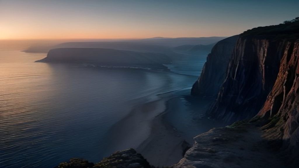 Pessoa observando o horizonte ao amanhecer em um momento de reflexão e paz.